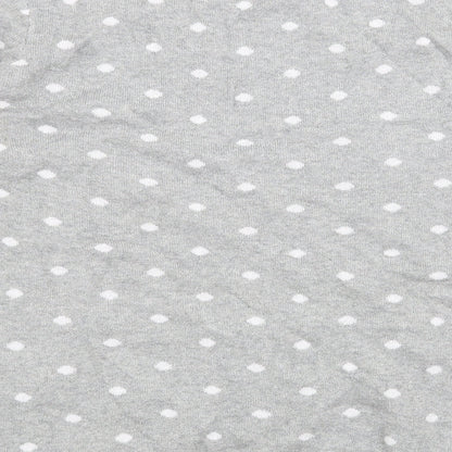 Brand and care label for Damart women’s grey polka dot jumper, size UK 14