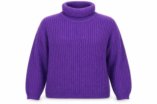 Front view of F&F women’s purple jumper, size UK 14