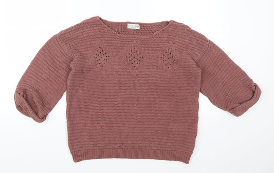 Marks and Spencer Womens Pink Argyle/Diamond  Pullover Jumper Size 12