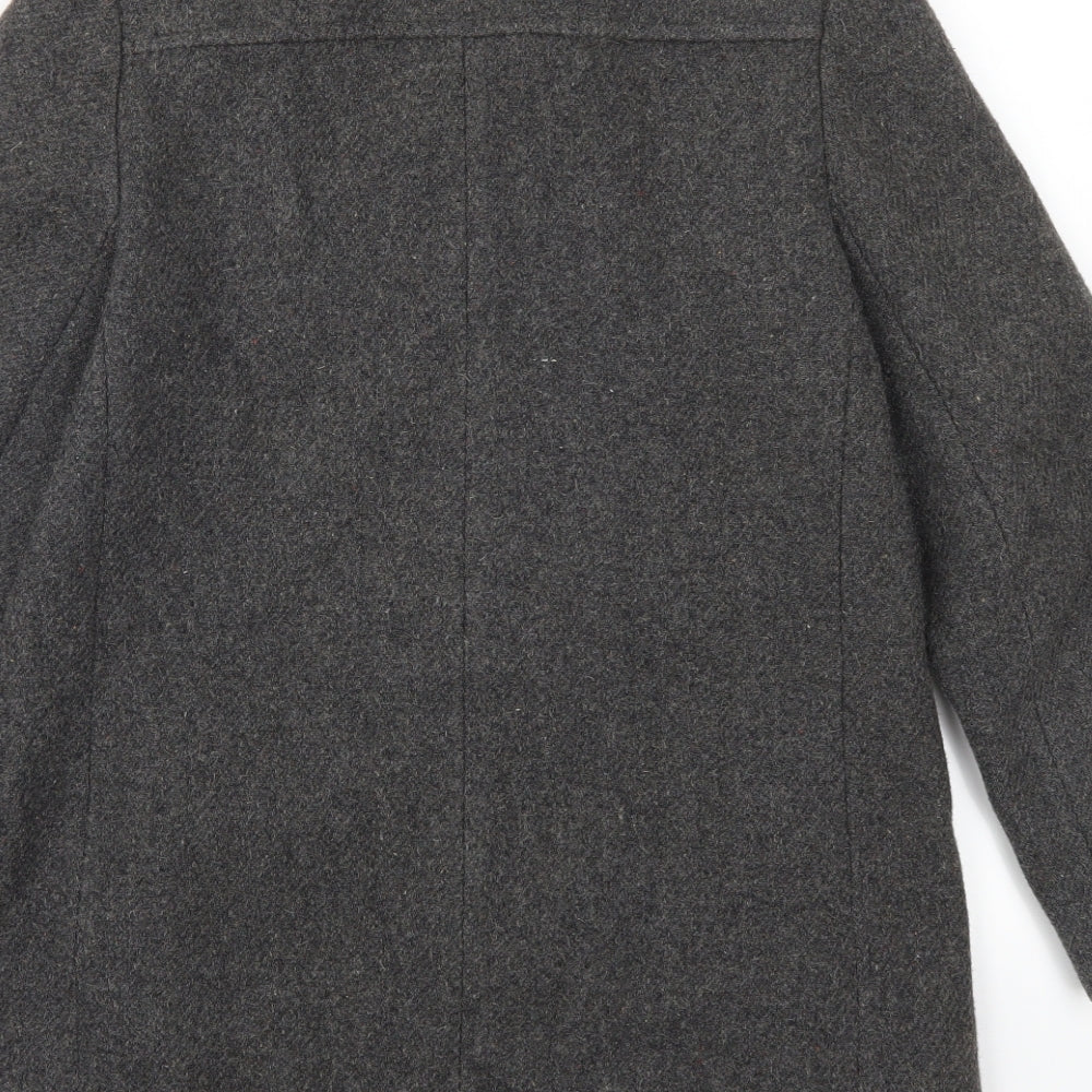 Preworn Womens Grey   Pea Coat Coat Size 10
