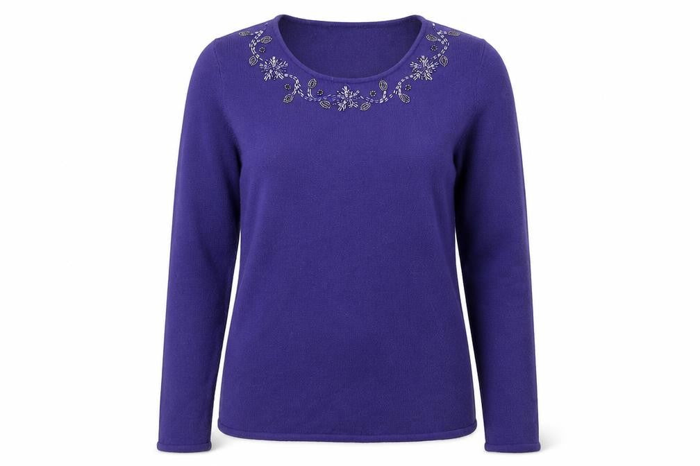 Bonmarché Womens Purple Pullover Jumper Size S