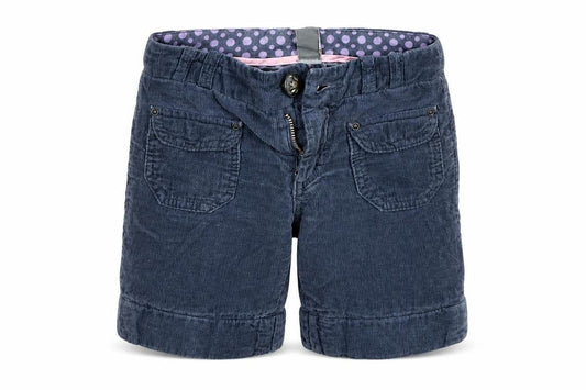 Front view of Zara girls’ blue bermuda shorts, size 2-3, years