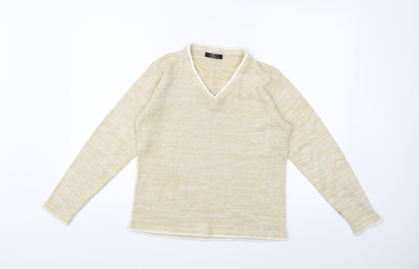 Bonmarché Womens Yellow  Knit Pullover Jumper Size S