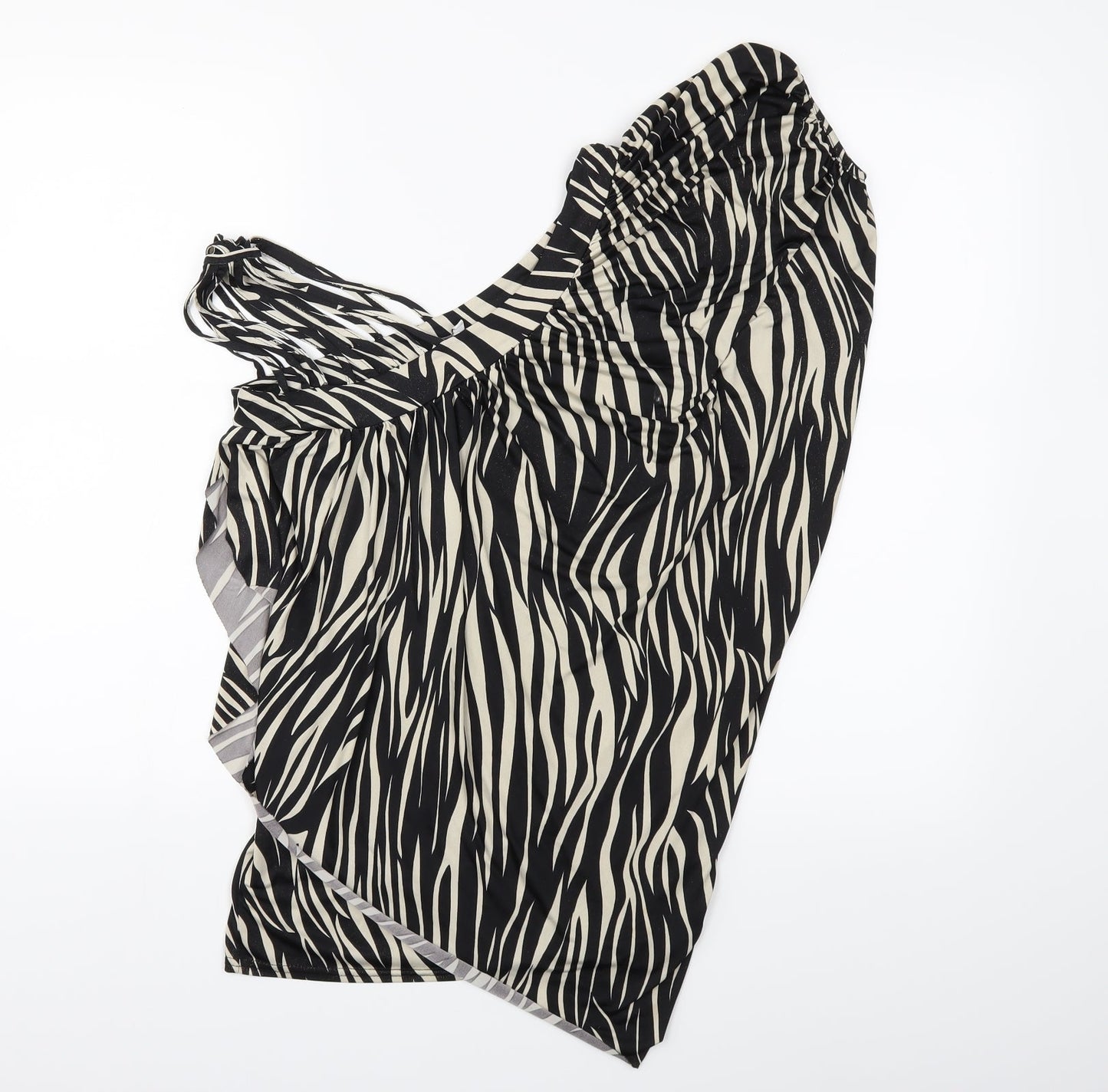 New Look Womens Beige Animal Print  Basic Blouse Size 8