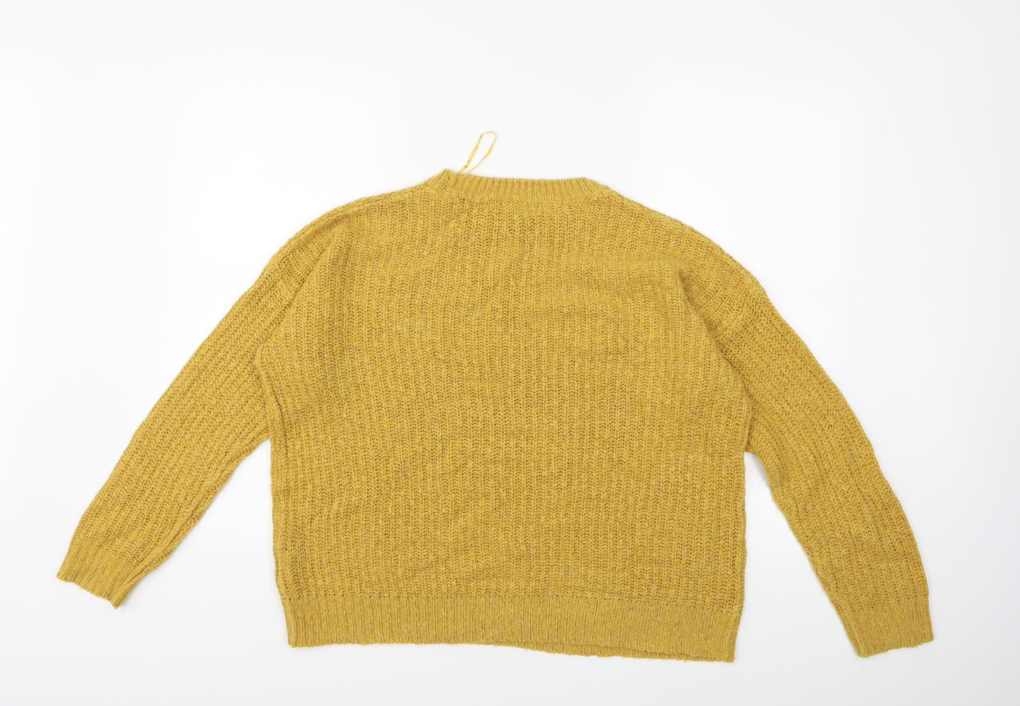 New Look Womens Yellow  Knit Pullover Jumper Size S