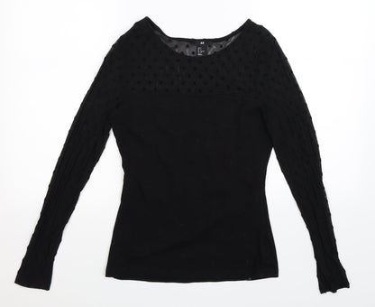 Additional front view of H&M women’s black jumper, size S