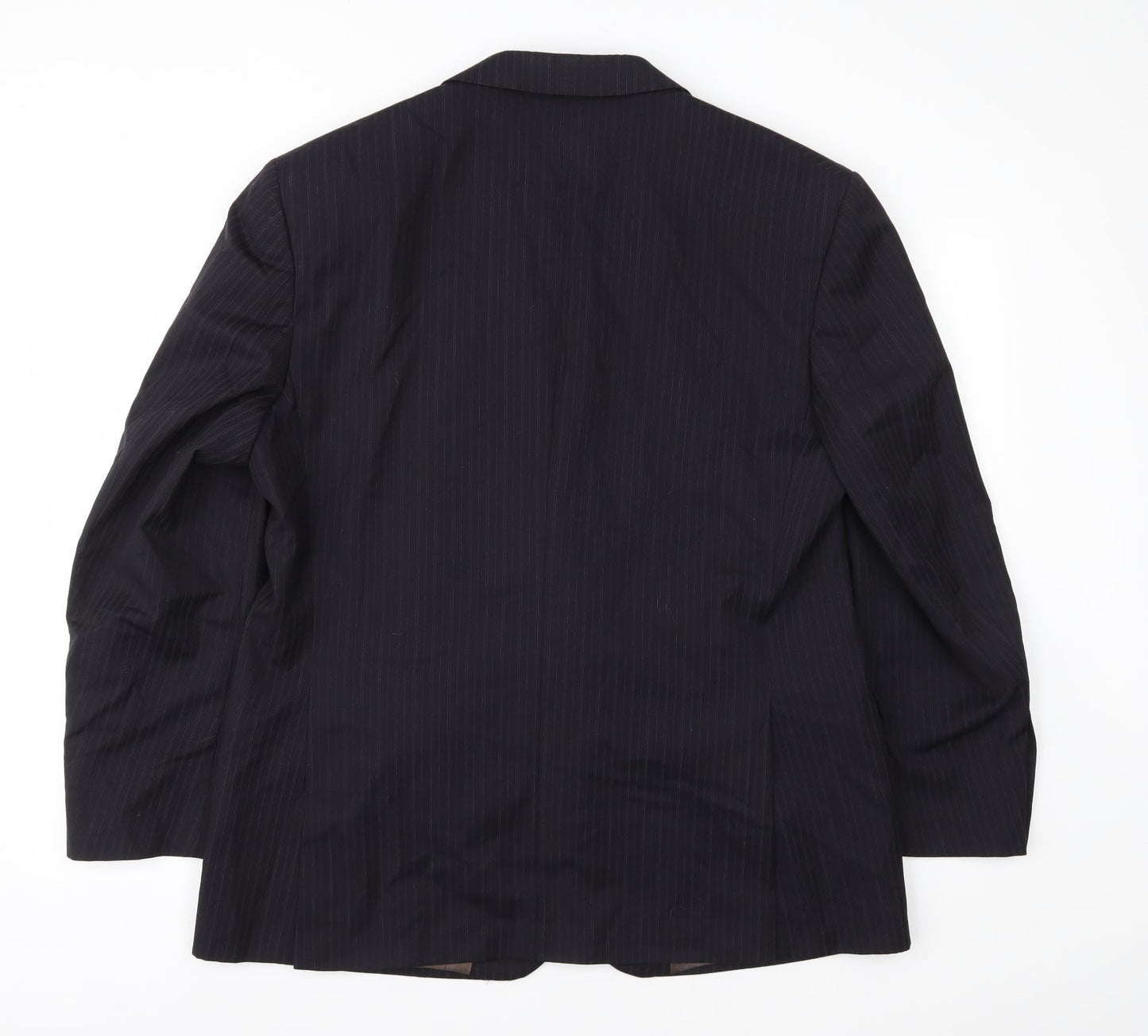 Marks and Spencer Mens Blue Striped  Jacket Suit Jacket Size 44