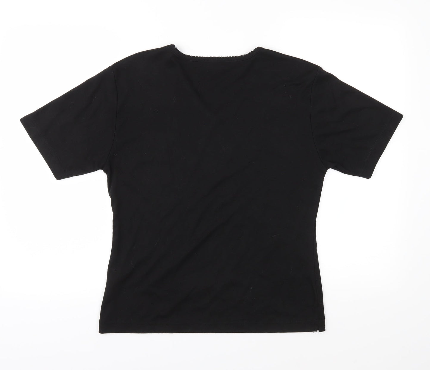 Paramour Womens Black  Jersey Basic T-Shirt Size M