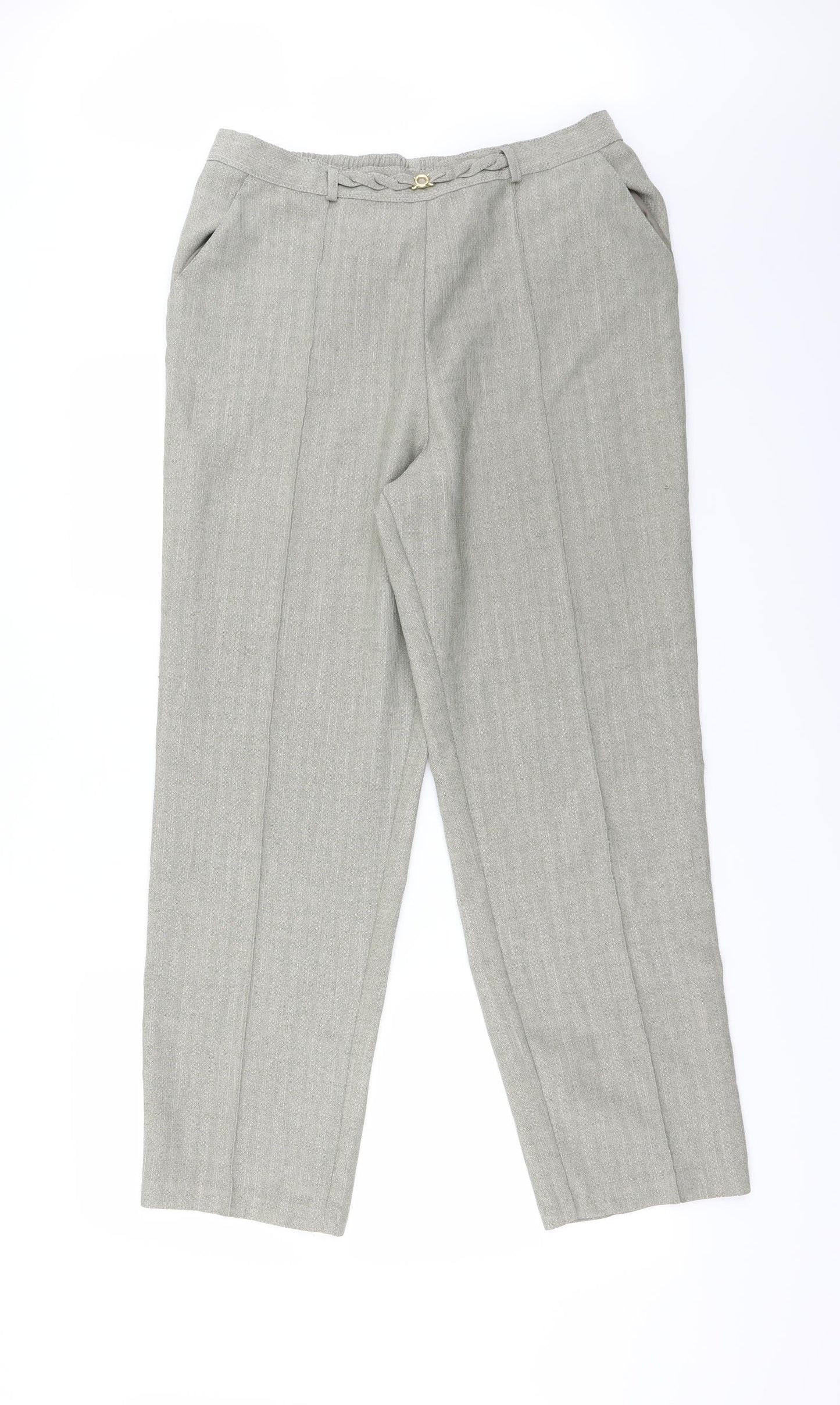 Marks and Spencer Womens Green   Trousers  Size 14 L28 in