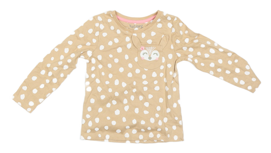 Nutmeg Girls Brown Polka Dot    Size 4-5 Years