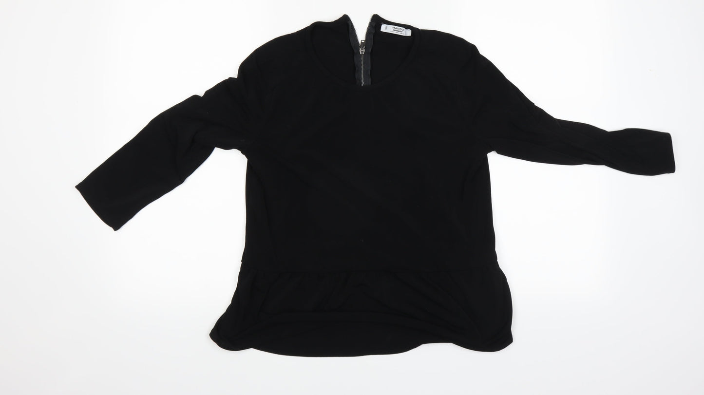 Mango Womens Black   Basic T-Shirt Size 10