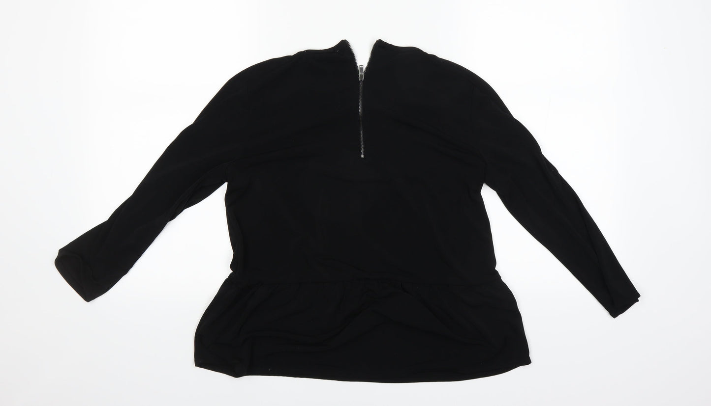 Mango Womens Black   Basic T-Shirt Size 10