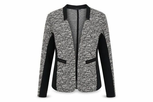 Front view of Warehouse women’s multicoloured cardigan jumper, size UK 10