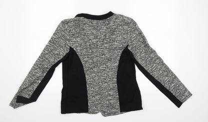 Back view of Warehouse women’s multicoloured cardigan jumper, size UK 10