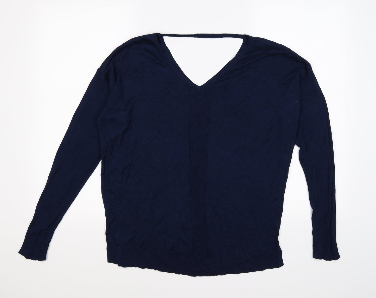 FGEORGE Womens Blue  Knit Pullover Jumper Size 14