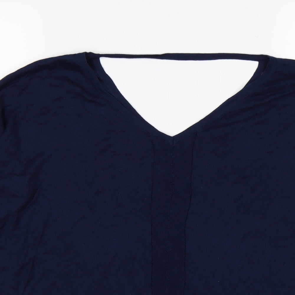 FGEORGE Womens Blue  Knit Pullover Jumper Size 14