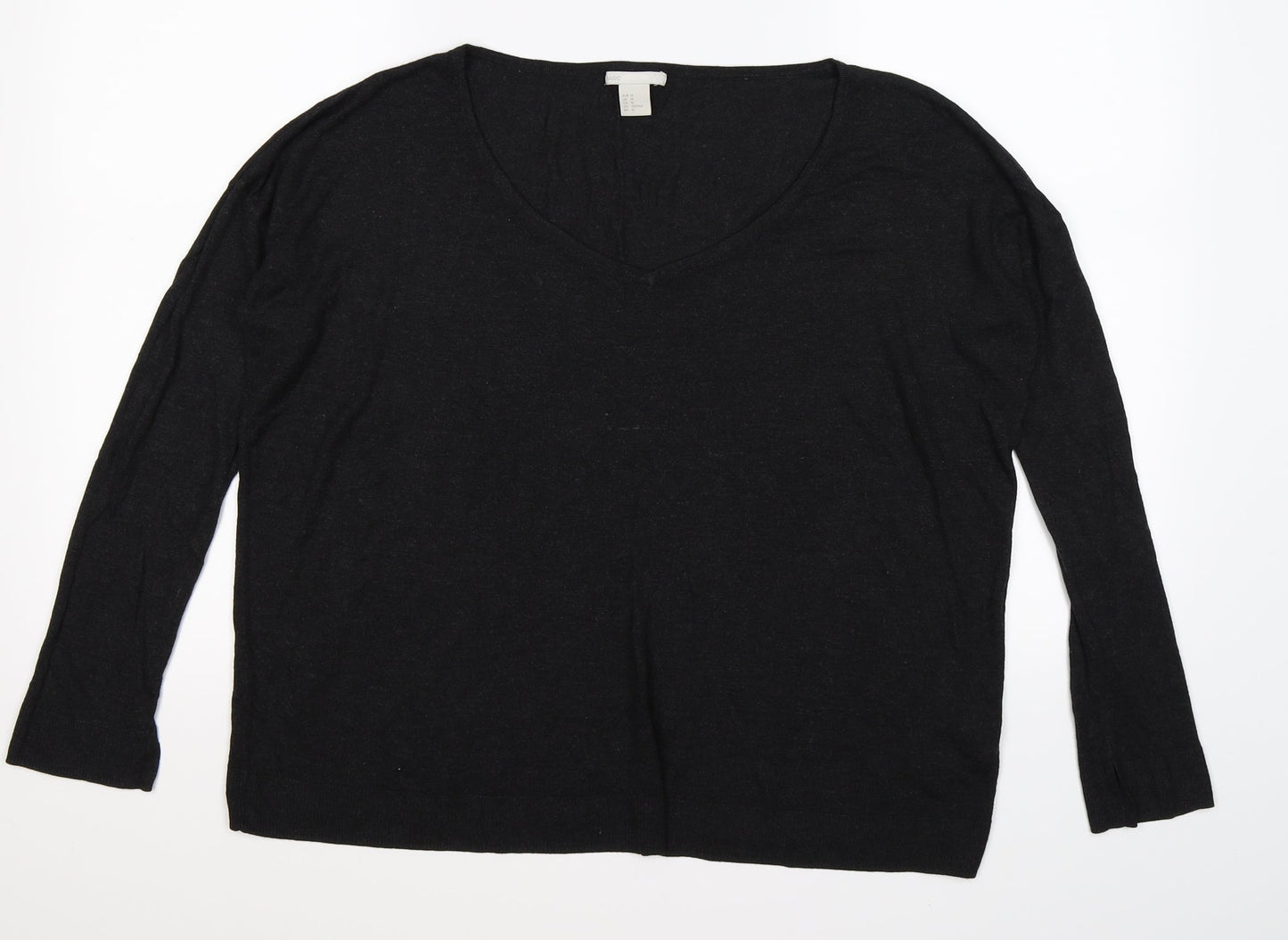 H&M Womens Grey  Knit Pullover Jumper Size M