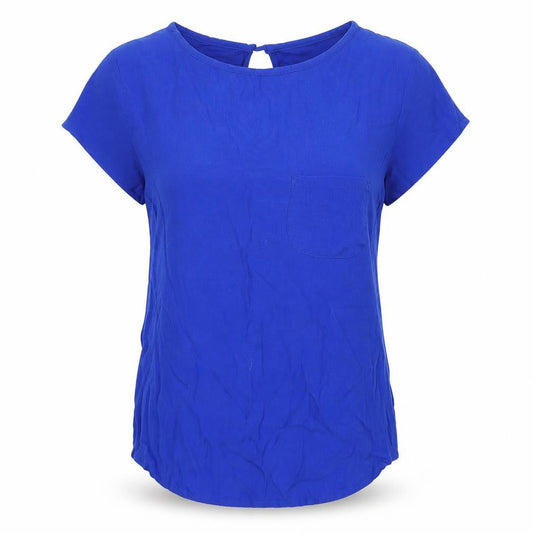 H&M Womens Blue  Chiffon Tunic T-Shirt Size 6