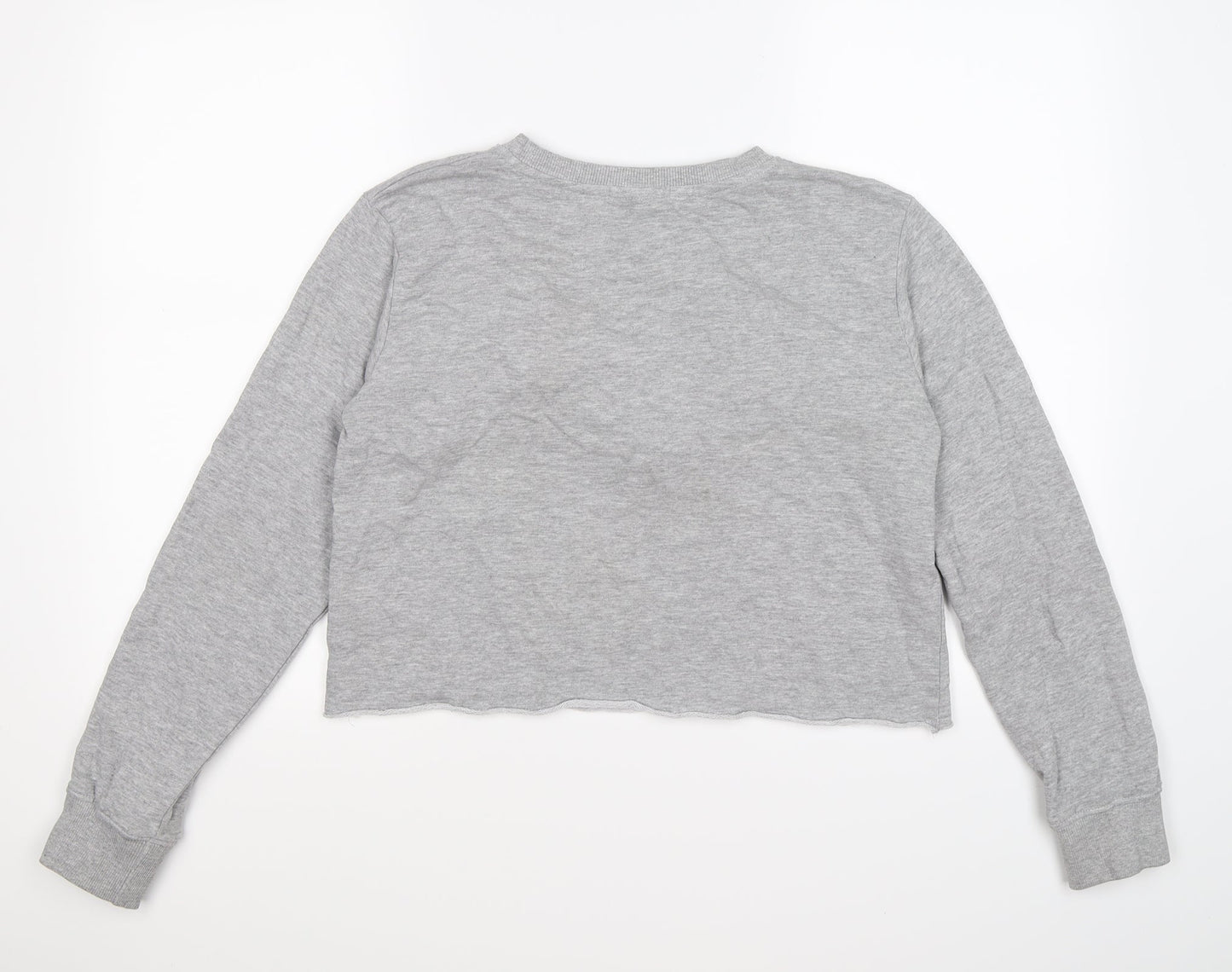Missguided Womens Grey   Pullover Sweatshirt Size 10  - CROPPED
