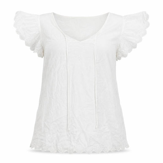 Front view of Gap women’s white tunic t-shirt, size L