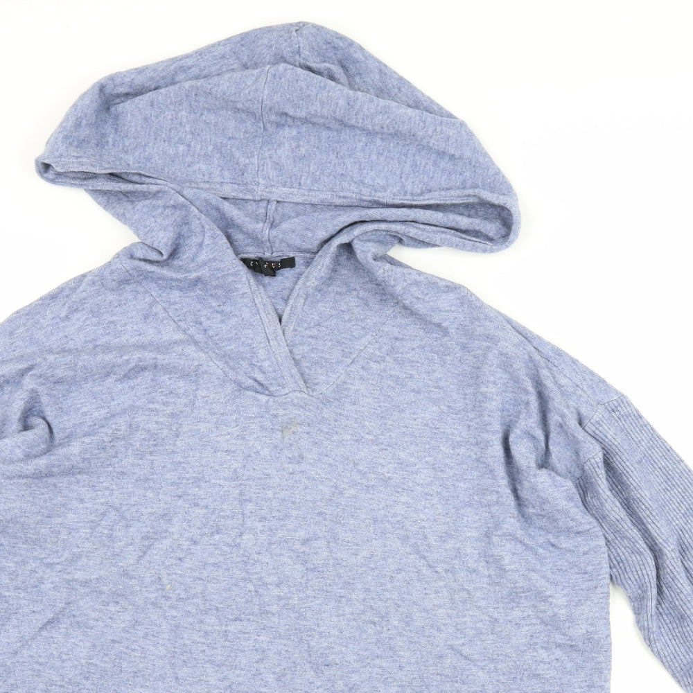 cynus Womens Blue   Pullover Hoodie Size L