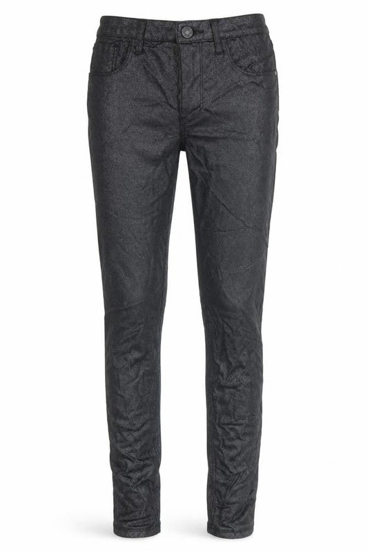 Front view of Denim co women’s black skinny jeans, size UK 6, 27-inch leg