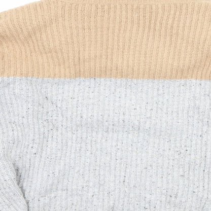 Brand and care label for Yes Lola women’s grey jumper, size S