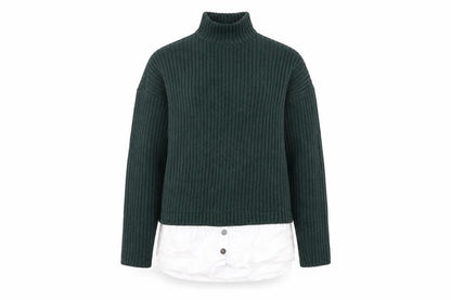 Front view of Noisy May women’s green jumper, size S