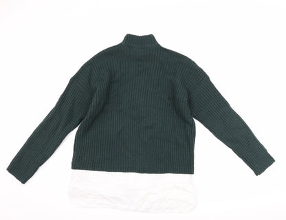 Back view of Noisy May women’s green jumper, size S