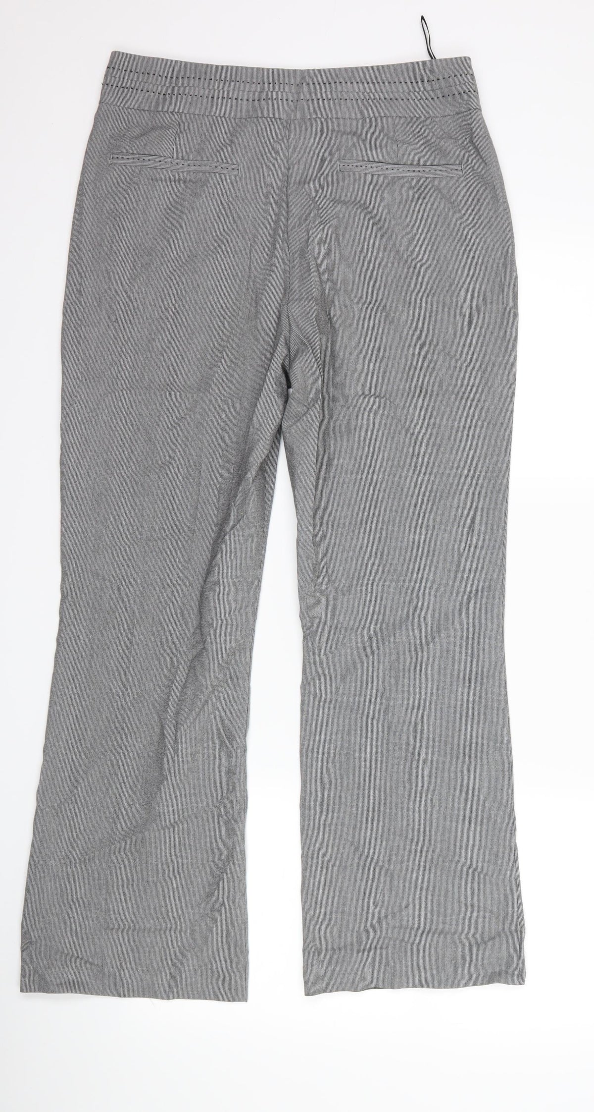 Per Una Womens Grey Geometric  Trousers  Size 10 L27 in
