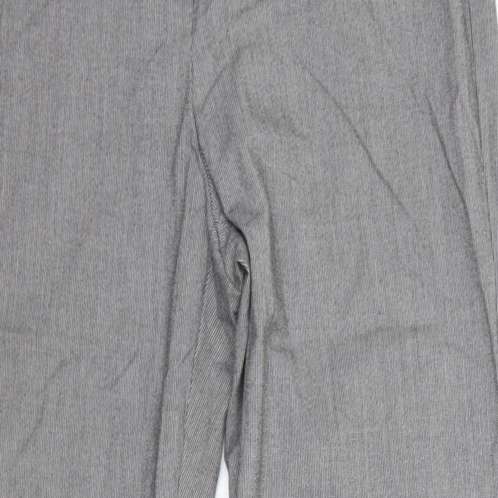 Per Una Womens Grey Geometric  Trousers  Size 10 L27 in