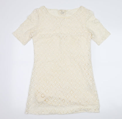 Additional front view of Next women’s ivory shift, size UK 8