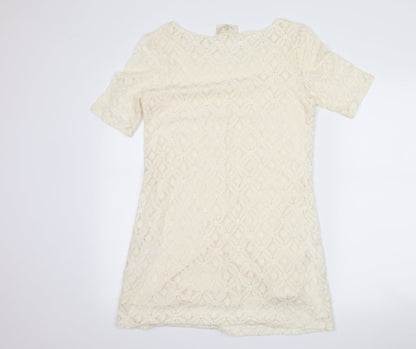Back view of Next women’s ivory shift, size UK 8