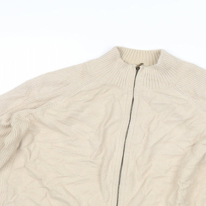 Close-up detail of Marks & Spencer women’s brown jacket, size UK 14