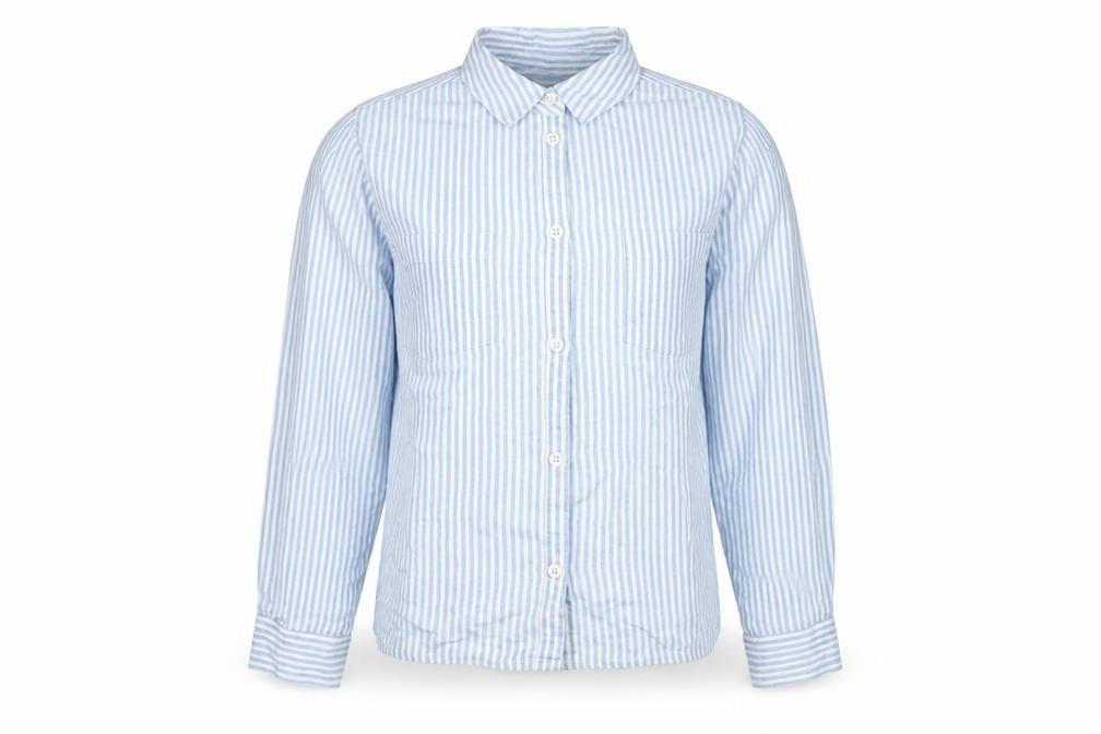 Only Womens Blue Striped  Basic Button-Up Size 6
