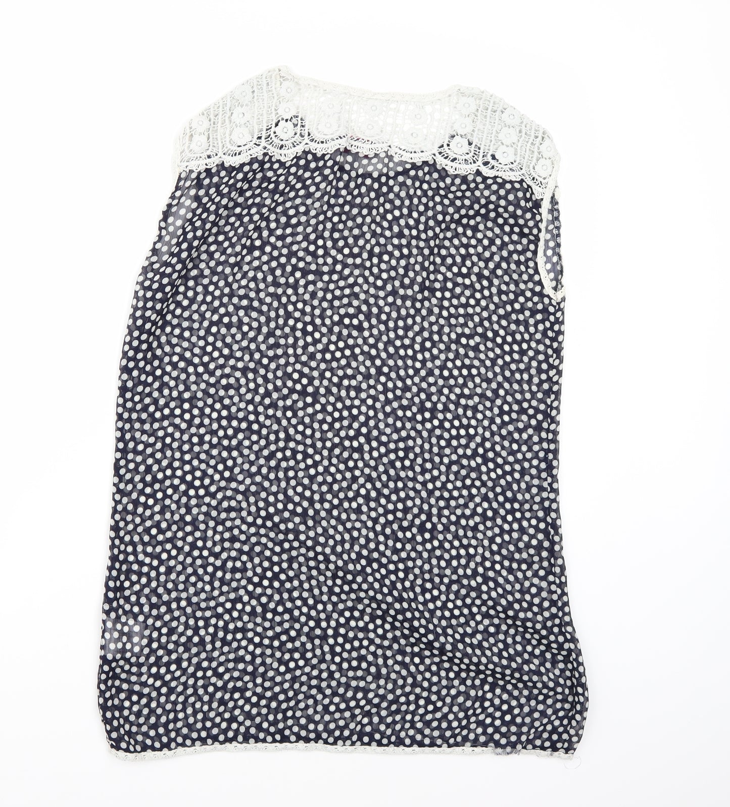 Be Beau Womens Black Polka Dot  Basic Blouse Size 12