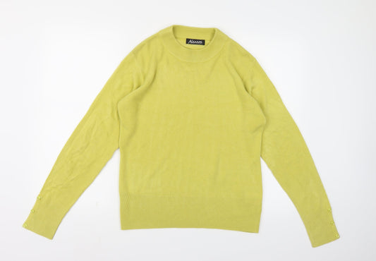 Alexara Womens Yellow  Knit Pullover Jumper Size L