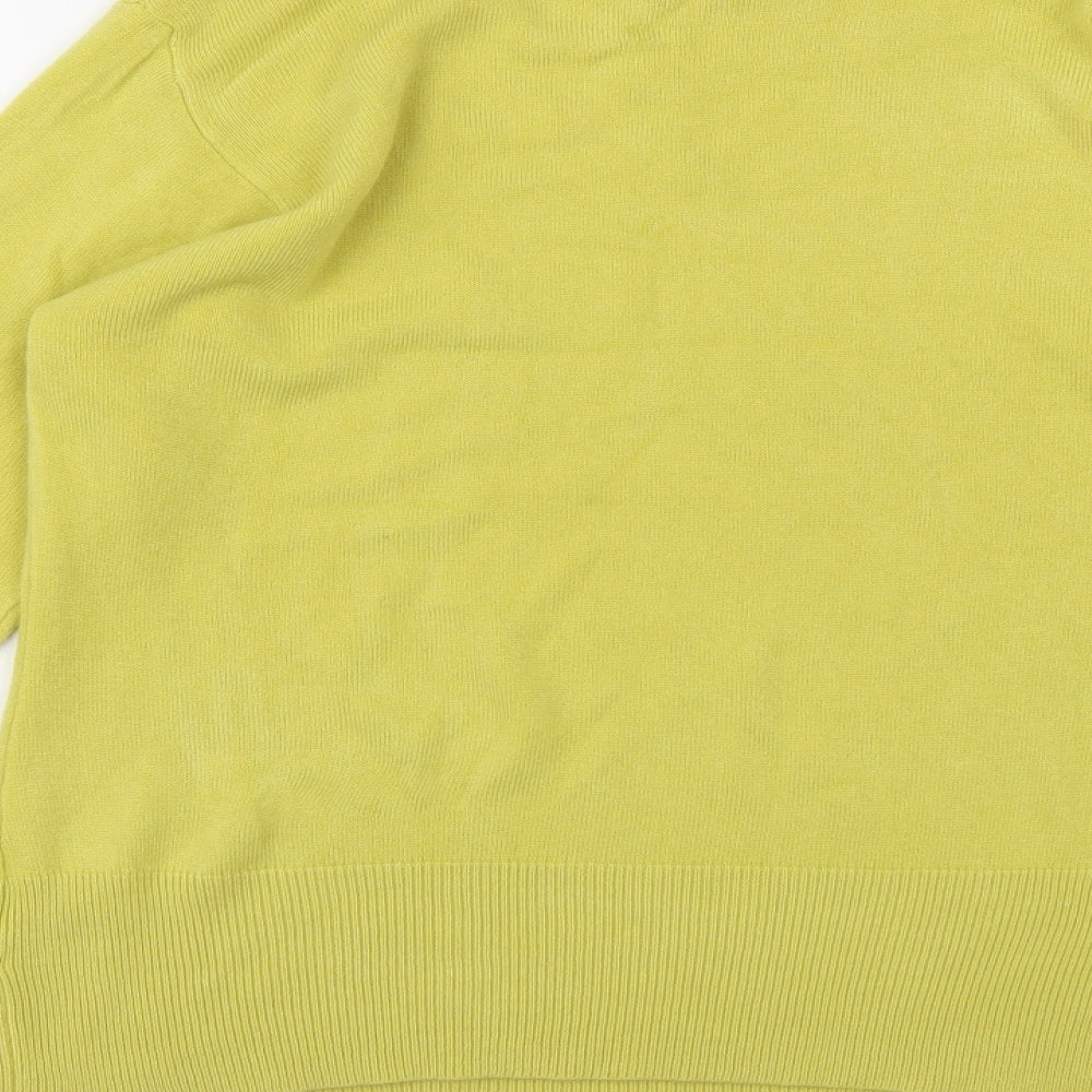 Alexara Womens Yellow  Knit Pullover Jumper Size L