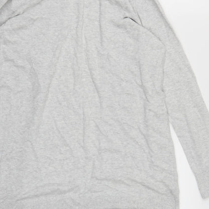 Brand and care label for Gap women’s grey knit cardigan jumper, size S