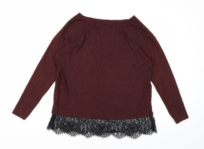 Back view of F&F women’s brown knit jumper, size UK 10