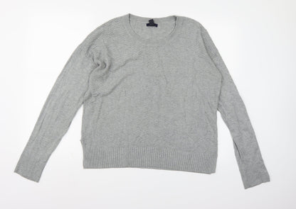 Additional front view of Gap women’s grey knit jumper, size L