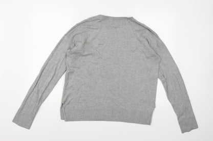 Back view of Gap women’s grey knit jumper, size L