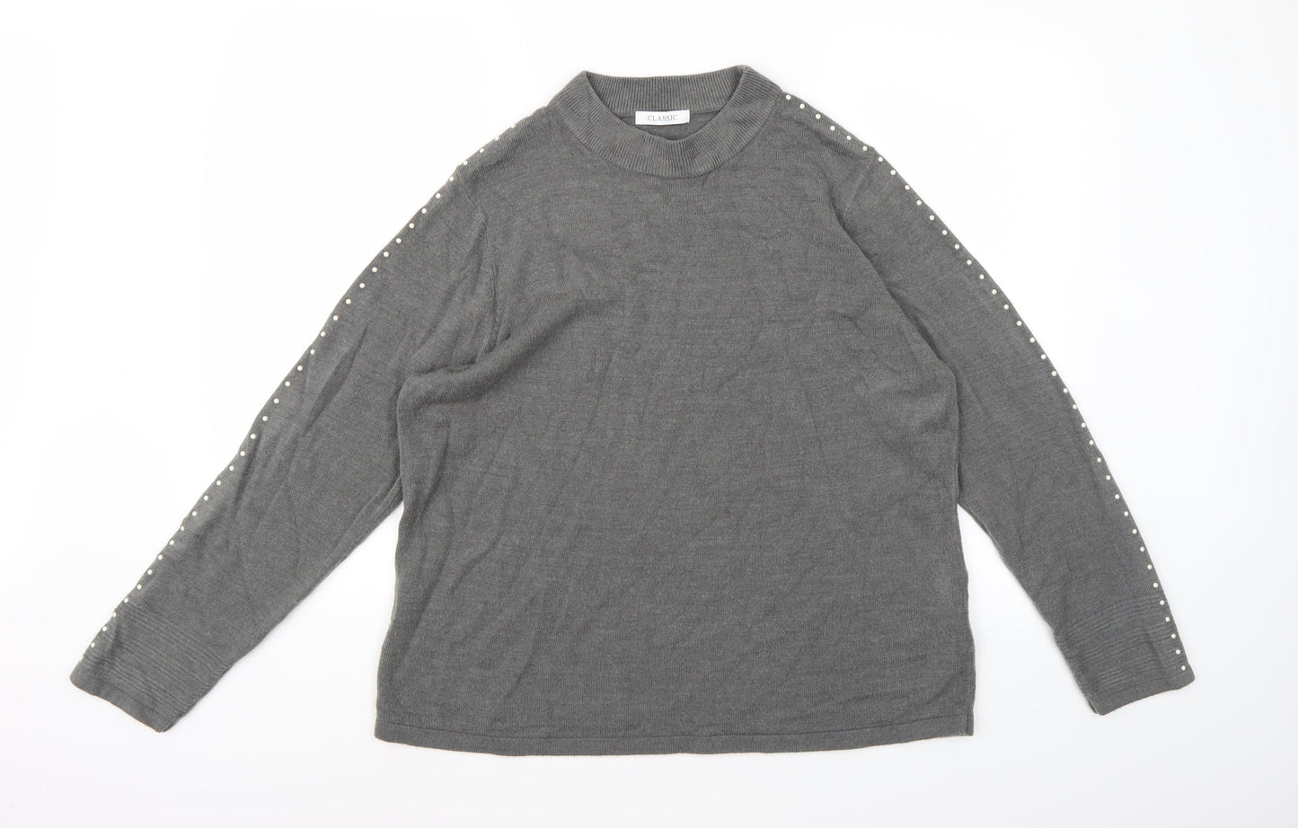 Marks and Spencer Womens Grey  Knit Pullover Jumper Size 18
