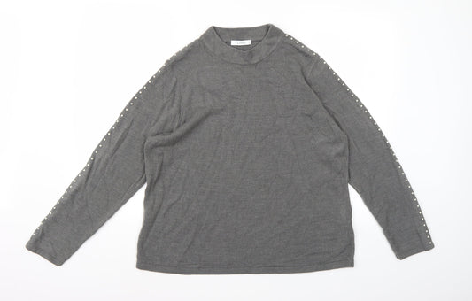 Marks and Spencer Womens Grey  Knit Pullover Jumper Size 18