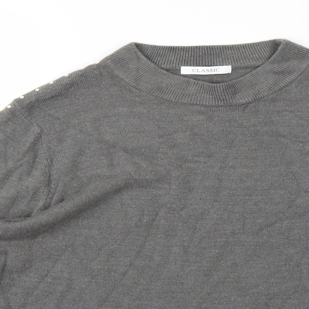 Marks and Spencer Womens Grey  Knit Pullover Jumper Size 18
