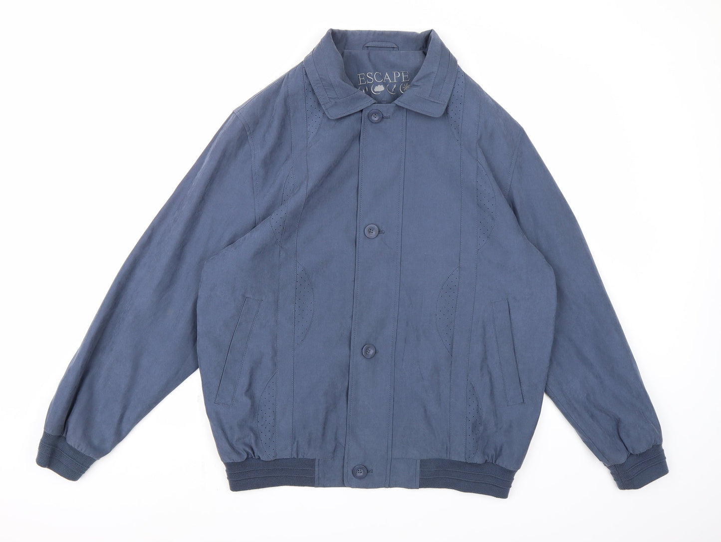 Escape Mens Blue   Overcoat Coat Size M