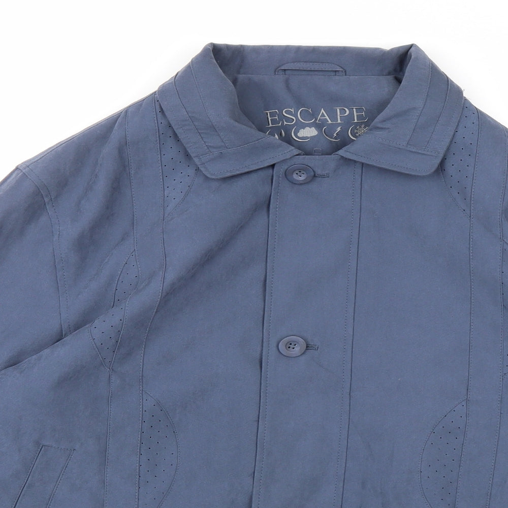 Escape Mens Blue   Overcoat Coat Size M