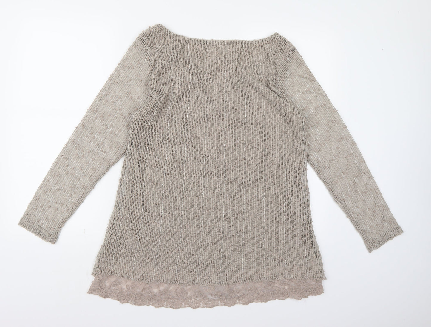 Apricot Womens Brown  Knit Pullover Jumper Size 14