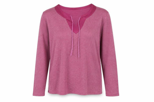 Front view of M&Co women’s pink jumper, size M