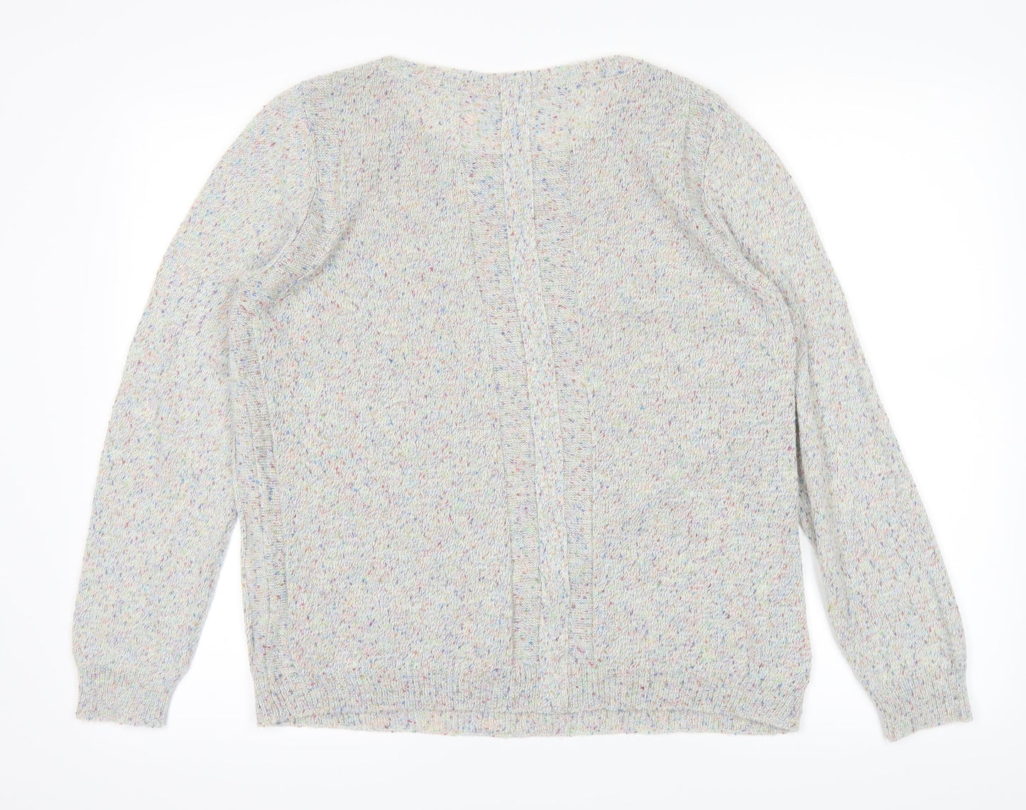 Marks and Spencer Womens White Polka Dot  Pullover Jumper Size 16
